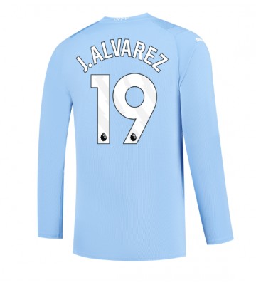 Manchester City Julian Alvarez #19 Hemmatröja 2023-24 Långärmad